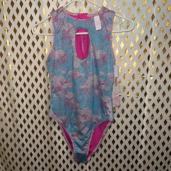 NWT LOVESHACKFANCY X HURLEY - UNDER THE SEA MODERATE COVERAGE ONE PIECE size M - Picture 4 of 8